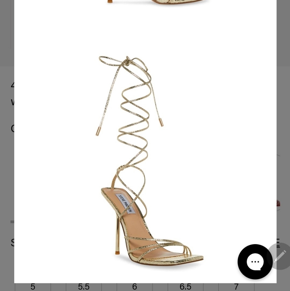 Steve Madden Evita Gold Snake Sandals Heels